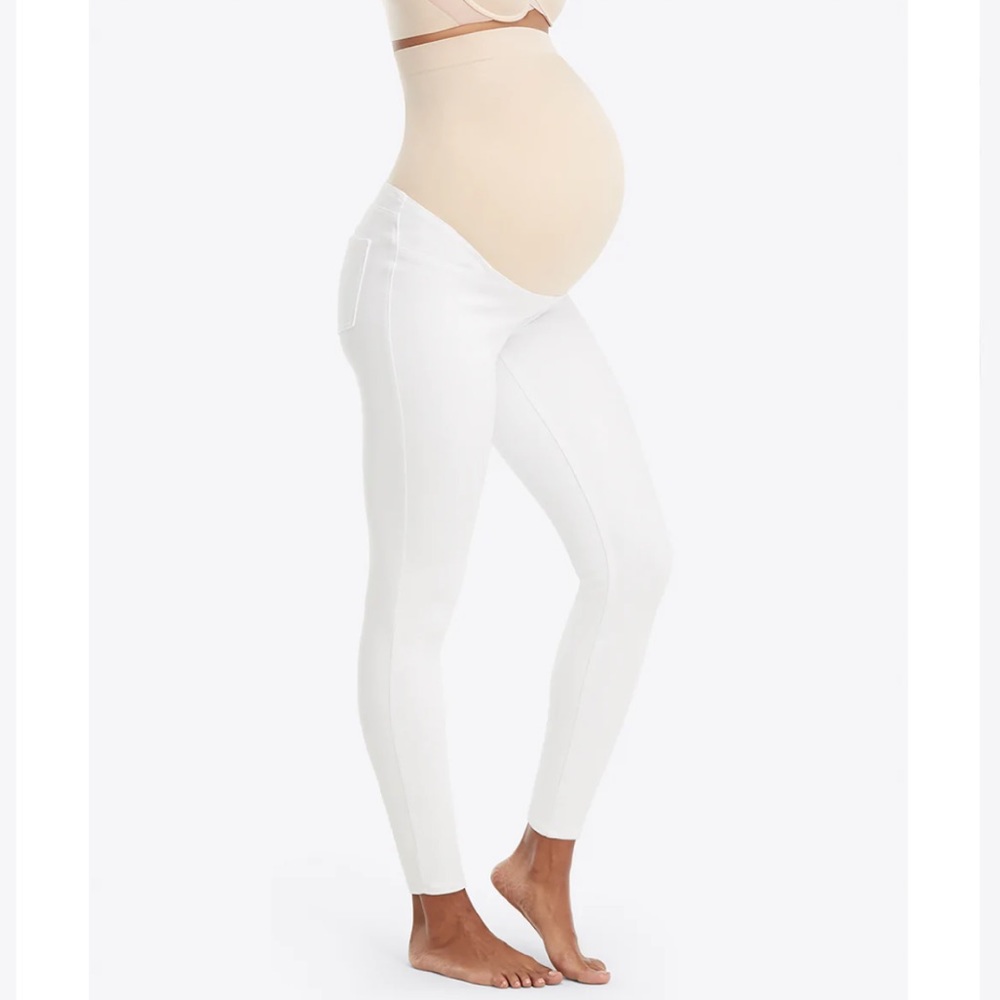 SPANX Maternity White Skinny Ponte Pants